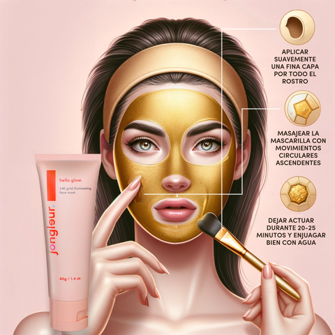 24K Gold Illuminating Facial Mask. Hi Glow!